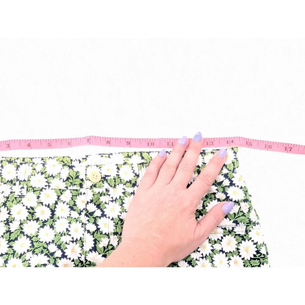 Jones New York Sport Daisy Floral High Rise Straight Ankle Pants Size 10 Petite